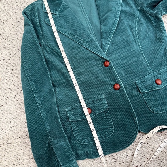 Vintage Teal Corduroy Blazer Size L - Picture 7 of 13